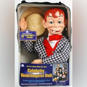 30" Mortimer Snerd Ventriloquist Doll with Tote Bag and Instruction Booklet